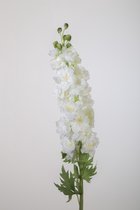 Kunstbloem - Delphinium - topkwaliteit decoratie - 2 stuks - zijden bloem - Wit - 106 cm hoog