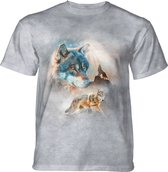 T-shirt Americana Wolf Collage S