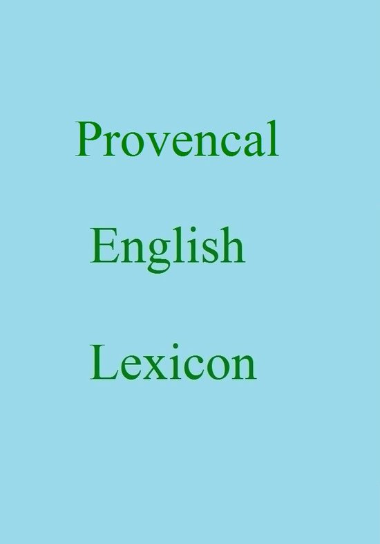 World Languages Dictionary Provencal English Lexicon (ebook), Trebor