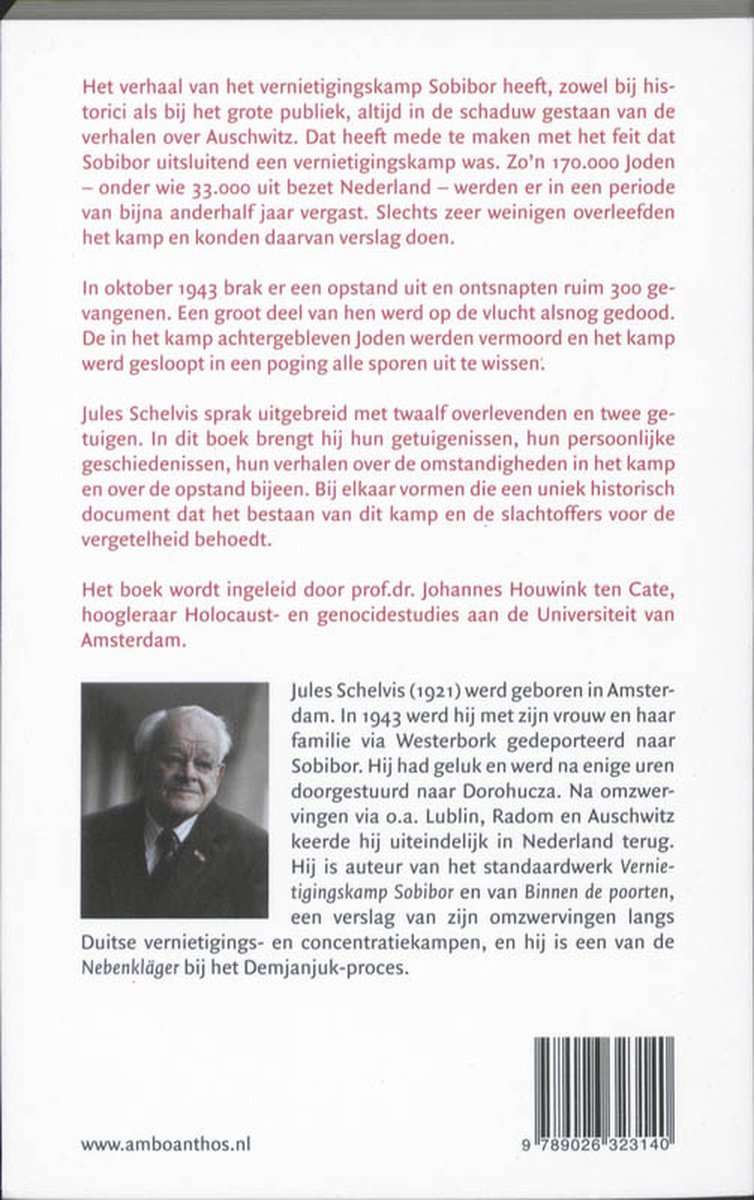 Ooggetuigen van Sobibor - back cover