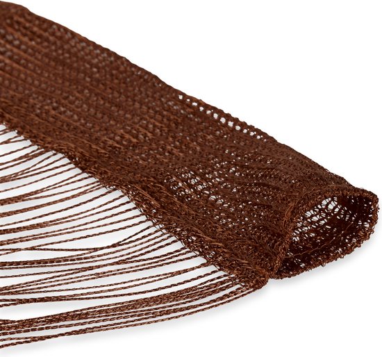 Relaxdays draadgordijn, set van 2, tunnel voor roede, 245 cm lang, stof, koordgordijn, 90 x 245 cm, zwart
