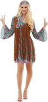 FUNIDELIA Hippie kostuum voor vrouwen - Maat: XL - Meerkleurig
