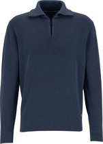 Casa Moda - Halfzip Trui Donkerblauw - Maat 4XL - Regular-fit