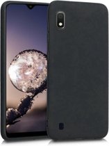 LuxeBass Hoesje geschikt voor Siliconen hoesje voor Samsung Galaxy A10 - Zwart - telefoonhoes - gsm hoes - gsm hoesjes