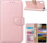 LuxeBass Hoesje geschikt voor Sony Xperia L3 - Bookcase Rose Goud - portemonnee hoesje - telefoonhoes - gsm hoes - telefoonhoesjes