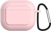 Case Cover geschikt voor geschikt voor Apple Airpods 3 - Siliconen Roze | Watchbands-shop.nl