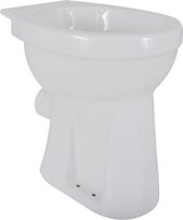 Staande Verhoogde Toiletpot PK Vlakspoel 46,5x36x45,5cm Keramiek Wit