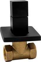 Bally Quadro Inbouwkraan 1/2x1/2 Mat Zwart