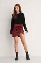 na-kd Velvet Mini Dames Rok - Maat EU 40