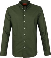 Suitable - Overhemd BD Oxford Donkergroen - XL - Heren - Slim-fit