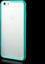 Apple iPhone 6/6s Plus Hoesje - Mobigear - Crystal Serie - Hard Kunststof Backcover - Transparant / Turquoise - Hoesje Geschikt Voor Apple iPhone 6/6s Plus