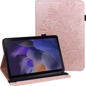 Bloemen Book Case - Samsung Galaxy Tab A8 10.5 (2021) Hoesje - Case - Gold