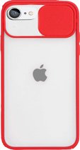 Backcase CamShield Slide Cover Camera Bescherming iPhone 6/6s Rood - Telefoonhoesje - Smartphonehoesje - Zonder Screen Protector