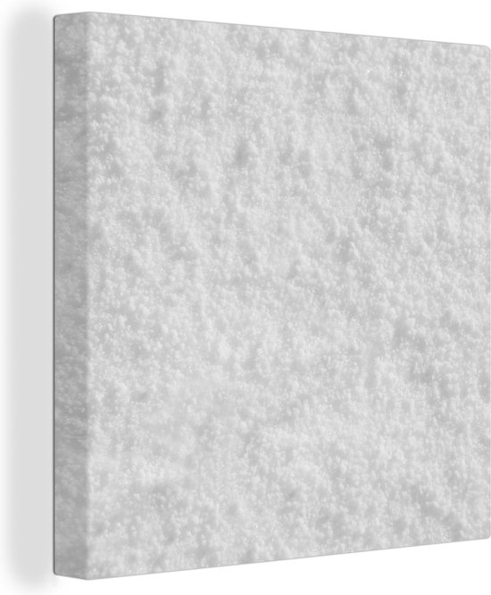 Canvas Schilderij Witte poedersneeuw - 90x90 cm - Wanddecoratie