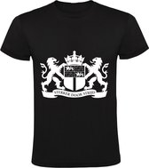 Sterker door Strijd | Kinder T-shirt 104 | Zwart | Rotterdam | Feyenoord | Stadswapen | Voetbal