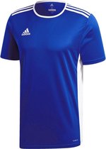 adidas Entrada 18 SS Jersey  Sportshirt - Maat 164  - Unisex - blauw/wit