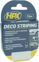 HPX zelfklevende deco striping - wit - 9 mm x 10 m