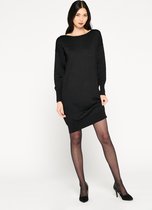LOLALIZA Trui-jurk met rugdecolleté - Zwart - Maat XL