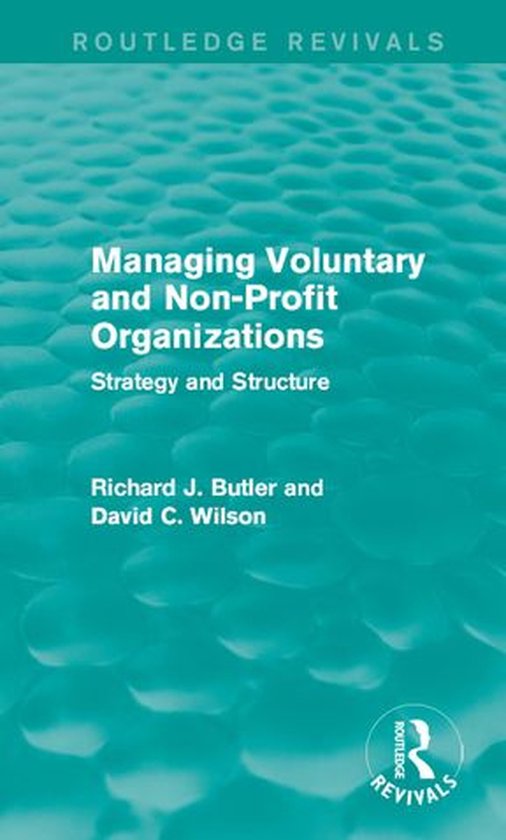 Routledge Revivals - Managing Voluntary and Non-Profit Organ ... - cover