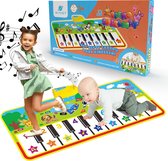 Speelmat Piano Mat Speelset Dansmat XL Pianomat Baby en Peuter - Waterbestendig - Opvouwbaar - Speelkleed Baby - Keyboard - MINQY
