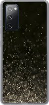 Geschikt voor Samsung Galaxy S20 FE hoesje - Glitter - Abstract - Zwart - Siliconen Telefoonhoesje