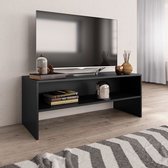 Decoways - Tv-meubel 100x40x40 cm spaanplaat zwart