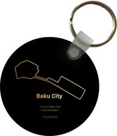 Sleutelhanger - Formule 1 - Baku - Circuit - Plastic - Rond - Uitdeelcadeautjes