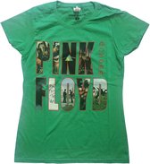 Pink Floyd Dames Tshirt -XS- Echoes Album Montage Groen