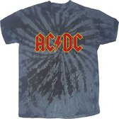 AC/DC Heren Tshirt -XL- Logo Zwart/Grijs