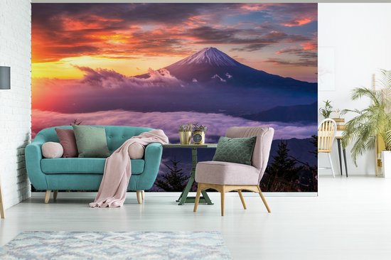 Papier Peint - Papier peint photo Montagnes dans la Brume - Largeur 420 cm x Hauteur 280 cm