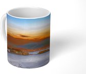 Mok - De Vesuvius tijdens de zonsondergang - 350 ML - Beker - Uitdeelcadeautjes