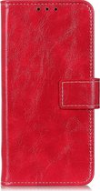 Sony Xperia 10 III Hoesje - Mobigear - Basic Serie - Kunstlederen Bookcase - Rood - Hoesje Geschikt Voor Sony Xperia 10 III