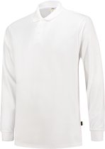 Tricorp - UV-poloshirt Longsleeve Voor Volwassenen - Cooldry - Wit - maat L