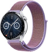 Strap-it Nylon smartwatch bandje - geschikt voor Huawei Watch GT / GT 2 / GT 3 / GT 3 Pro 46mm / GT 2 Pro / GT Runner / Watch 3 & 3 Pro - lila