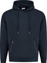 Purewhite -  Heren Relaxed Fit   Hoodie  - Blauw - Maat XXL