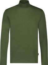 Purewhite -  Heren Regular Fit   T-shirt  - Groen - Maat XS