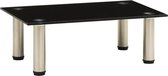 Decoways - Tv-meubel 40x35x17 cm gehard glas zwart