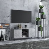 Decoways - Tv-meubel met metalen poten 103,5x35x50 cm betongrijs
