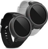 kwmobile 2x armband voor Huami Amazfit Verge - Bandjes voor fitnesstracker in grijs / zwart