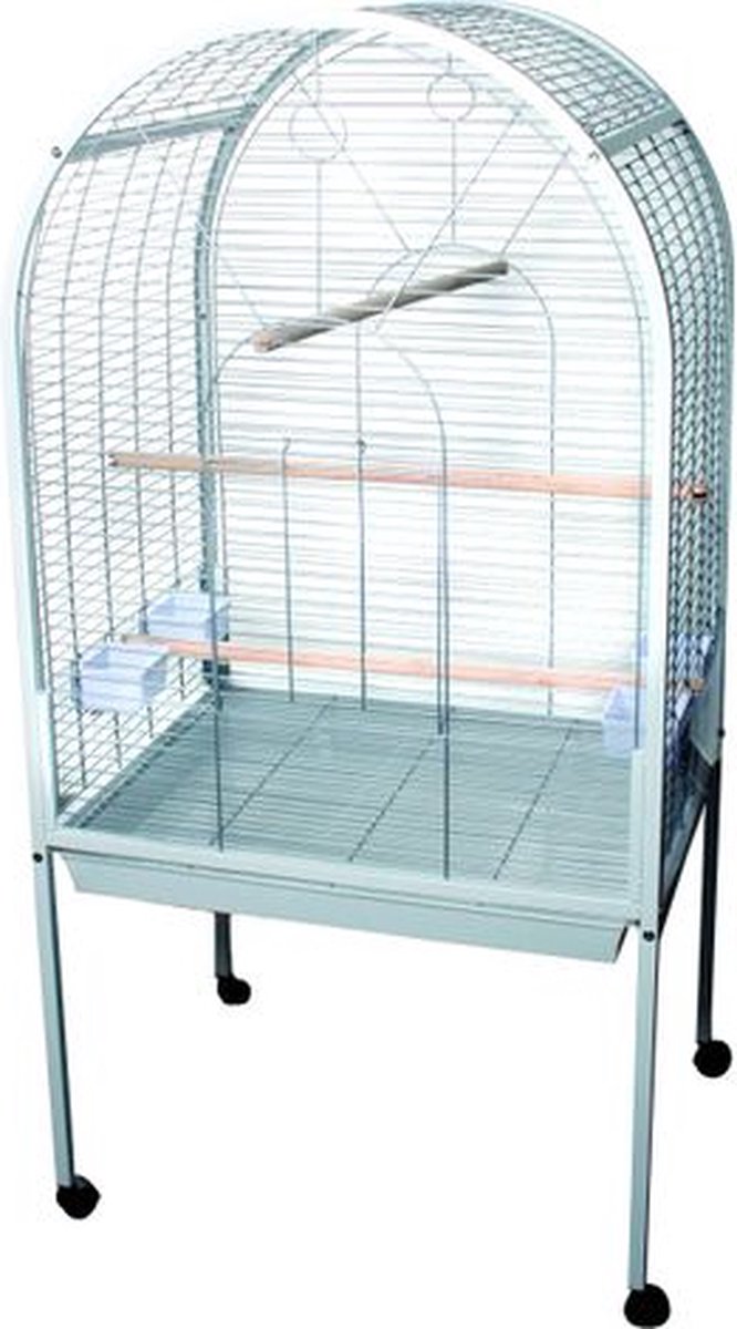 Flamingo papegaaienkooi polly wit - 77.5cm L x 60cm B x 155.5cm H