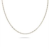 Twice As Nice Halsketting in 18kt verguld zilver, blokjesketting  80 cm