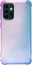 ADEL Siliconen Back Cover Softcase Hoesje Geschikt voor Samsung Galaxy A32 (5G) - Kleurovergang Blauw Paars