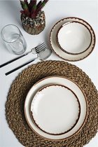 Creme Porselein Serviesset 24 stuks - 6 Personen
