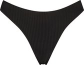 WALLIEN - Dames Bikini Broekje V - Black Ocean - Zwart