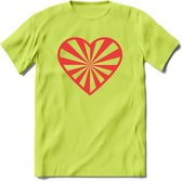 Valentijn Hart T-Shirt | Grappig Valentijnsdag Cadeautje voor Hem en Haar | Dames - Heren - Unisex | Kleding Cadeau | - Groen - XXL