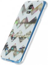 Samsung Galaxy S5 Neo Hoesje - Xccess - Serie - TPU Backcover - Wave Colorful Glitter - Hoesje Geschikt Voor Samsung Galaxy S5 Neo