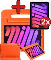 iPad Mini 6 Kinderhoes Met 2x Screenprotector - Oranje