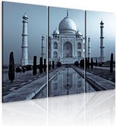 Schilderij - Taj Mahaj by night, India.