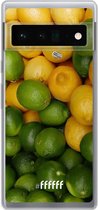 6F hoesje - geschikt voor Google Pixel 6 Pro -  Transparant TPU Case - Lemon & Lime #ffffff