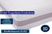 Aloe Vera - Eenpersoons Matras 3D - POCKET Koudschuim/Traagschuim 7 ZONE 23 CM   - Stevig ligcomfort - 90x200/23